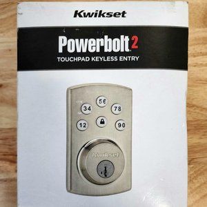 Kwikset Powerbolt2 Satin Nickel Single Cylinder Keypad Electronic Deadbolt Smart